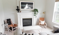 A renovated living room in a Maple Grove home.