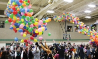 Residents celebrate New Year's Eve at the Maple Grove Community Center