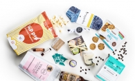 A collection of items from local brands which MN Brands for Good offers for fundraisers, including items from Triple Crown BBQ, Hip Pop Gourmet Popcorn, City Girl Coffee and more