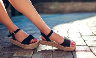 wearing sandals in the summer sun