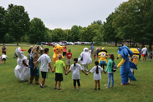 All sorts of characters have some prerun fun at the Reading is Fun 5K.