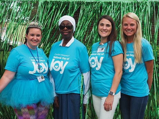 Anna Kiffmeyer, Judy Williams, Liz Lovelace and Charest Sederstrom at the Comfort Keepers National Day of Joy 2019