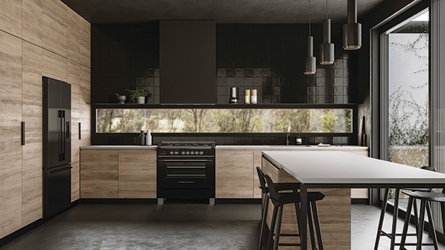 A La Cornue range oven in a stylish kitchen.