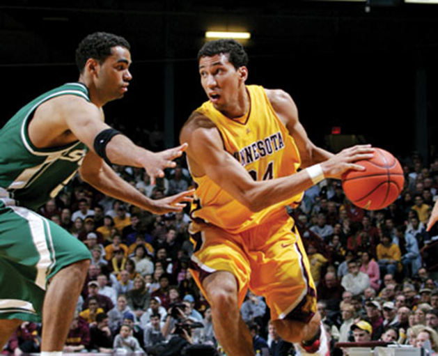 Former Crimson and Gopher player Brent Lawson, in action at the U.