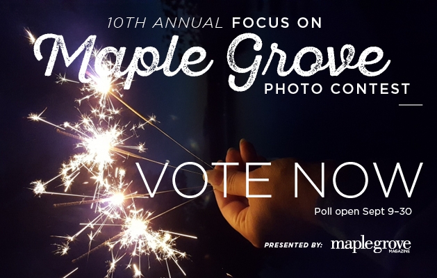 A graphic announcing voting for the 2020 Focus on Maple Grove photo contest.