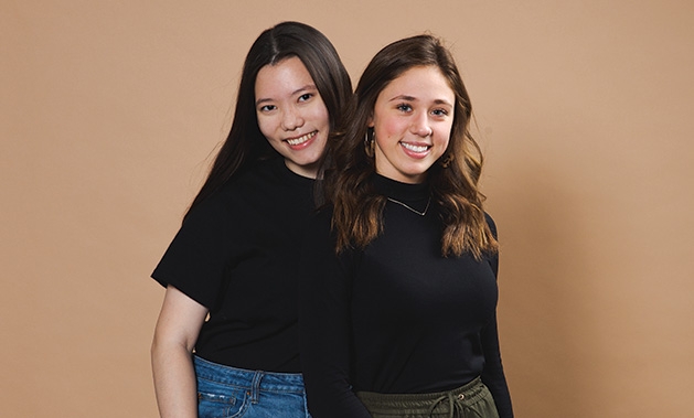 Jasmine Holt and Morgan Bosacker, co-presidents of BC2M at Maple Grove Senior High.