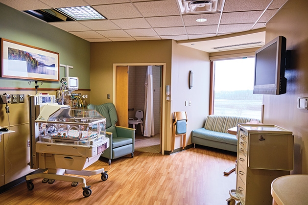 A room at Maple Grove Hospital