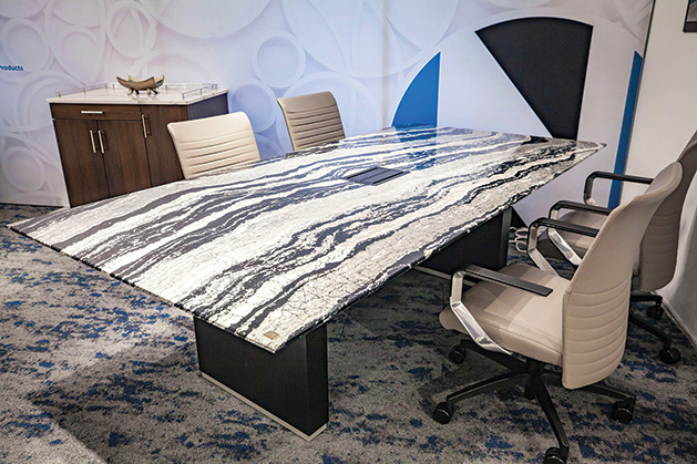 A custom conference table.