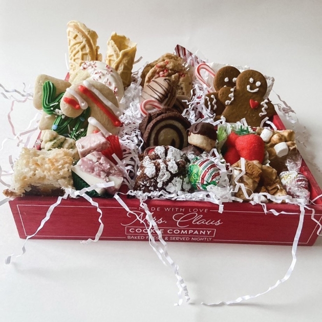 Basket of Christmas cookies.