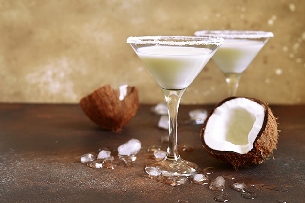 A coco light martini coconut cocktail.