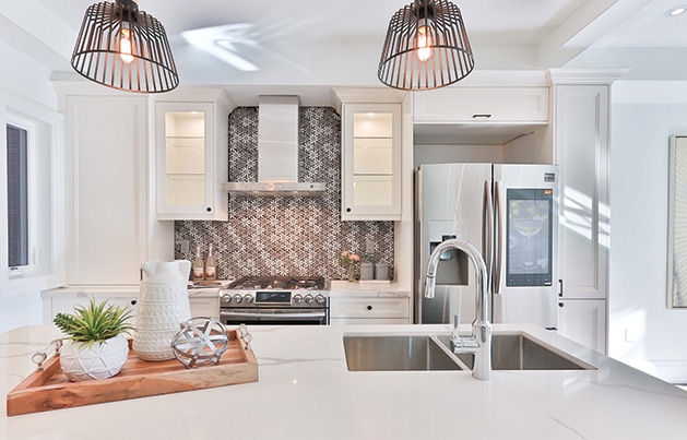 A clean kitchen with clutter-free countertops.