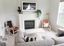 A renovated living room in a Maple Grove home.