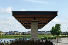 A shot of a shady overhang in Maple Grove's Central Park