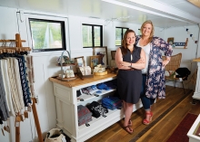 Fox Run Mobile Marketplace owner Tia Scott (left) and Tara Swartout, vendor-partner and owner of 8th Avenue Market. 