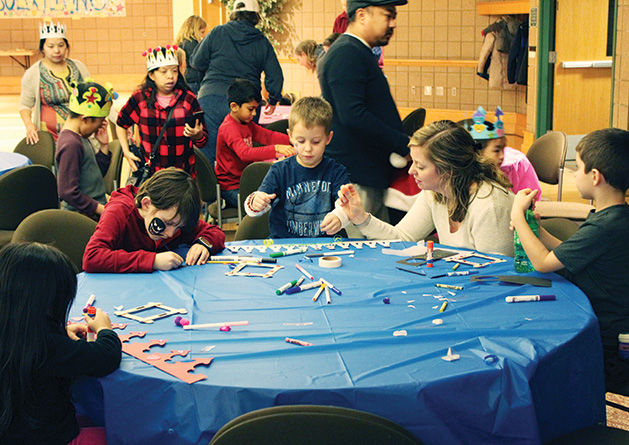Kids and parents celebrate New Year's Eve at the Maple Grove Arts Center